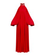 Halter Draped Maxi Dress - ST 0312 Yellow - Image 3