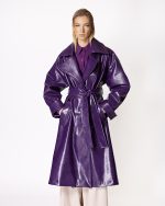 FW-001 | PURPLE GLOSS TRENCH COAT