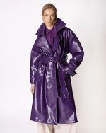 FW-001 | PURPLE GLOSS TRENCH COAT - Image 2