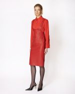 FW-025 | ECO-LEATHER MIDI DRESS
