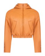 FW-003 | CARAMEL CROPPED HOODED JACKET - Image 2