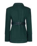 FW-004 | GREEN STRUCTURED JACKET WITH CROC-EFFECT DETAILS - Image 3