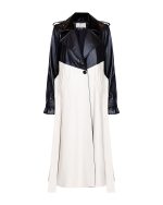 FW-005 | TWO-TONE CROPPED TRENCH COAT WITH BELT AND ARCHITECTURAL SILHOUETTE - Image 2