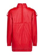 FW-008 | RED OVERSIZED LEATHER-EFFECT JACKET - Image 5