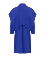 FW-015 | LONG BLUE COAT WITH CAPE-EFFECT DESIGN - Image 5