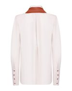 FW-018 | CONTRAST-COLLAR SHIRT WITH PUFF SLEEVES - Image 5