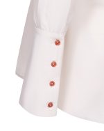 FW-018 | CONTRAST-COLLAR SHIRT WITH PUFF SLEEVES - Image 4