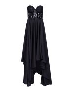 FW-024 | BLACK STRAPLESS DRESS WITH LACE CORSET - Image 2