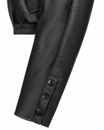 FW-003B | CROPPED FAUX-LEATHER PUFFER JACKET - Image 4
