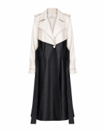 FW-005 | TWO-TONE CROPPED TRENCH COAT WITH BELT AND ARCHITECTURAL SILHOUETTE - Image 7