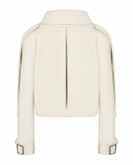 FW-013W | OFF-WHITE SHORT JACKET WITH OVERSIZED COLLAR - Image 3