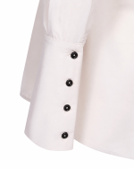 FW-018 | CONTRAST-COLLAR SHIRT WITH PUFF SLEEVES - Image 9