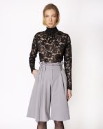 FW-019 | HIGH-WAISTED TAILORED BERMUDA SHORTS - Image 3