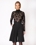 FW-019 | HIGH-WAISTED TAILORED BERMUDA SHORTS