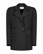 FW-020B | BLACK BLAZER WITH MULTIPLE POCKETS - Image 2
