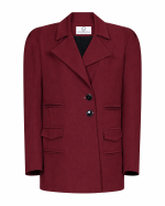 FW-020BR | BURGUNDY BLAZER WITH PRONOUNCED SHOULDERS - Image 2