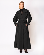 FW-021B | BLACK LONG COAT - Image 2