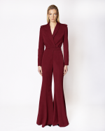 FW-031 | TAILORED BODY BLAZER WITH STRUCTURED SHOULDERS AND SHOULDER TABS - Image 6