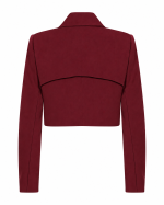 FW-029 | CROPPED STRUCTURED BLAZER WITH STATEMENT POINTED LAPELS & DOUBLE-BUTTON CLOSURE - Image 8