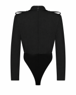 FW-031 | TAILORED BODY BLAZER WITH STRUCTURED SHOULDERS AND SHOULDER TABS - Image 16