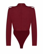 FW-031 | TAILORED BODY BLAZER WITH STRUCTURED SHOULDERS AND SHOULDER TABS - Image 8