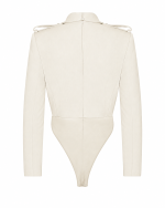 FW-031 | TAILORED BODY BLAZER WITH STRUCTURED SHOULDERS AND SHOULDER TABS - Image 12