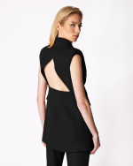 FW-033 | ASYMMETRIC TAILORED VEST WITH DOUBLE-BUTTON FASTENING AND GEOMETRIC BACK OPENING - Image 5