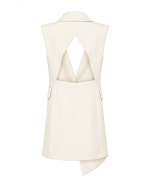 FW-033 | ASYMMETRIC TAILORED VEST WITH DOUBLE-BUTTON FASTENING AND GEOMETRIC BACK OPENING - Image 12