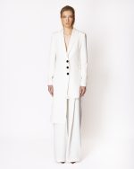 FW-034 | OFF-WHITE SUIT BLAZER WITH ASYMMETRIC PANEL