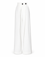 FW-035 | OFF-WHITE HIGH-WAISTED TROUSERS WITH PLEATS - Image 2