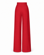 FW-035R | RED HIGH-WAISTED TROUSERS WITH DOUBLE BUTTONS AND WIDE LEGS - Image 3
