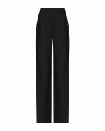FW-037 | HIGH-WAISTED STRAIGHT-LEG TROUSERS WITH CURVED SEAM DETAIL - Image 9