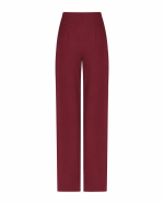 FW-037 | HIGH-WAISTED STRAIGHT-LEG TROUSERS WITH CURVED SEAM DETAIL - Image 5