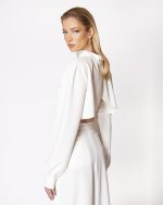 FW-038 | ASYMMETRIC CROPPED BLOUSE WITH WRAP-BACK DETAIL - Image 2