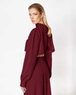 FW-038 | ASYMMETRIC CROPPED BLOUSE WITH WRAP-BACK DETAIL - Image 7