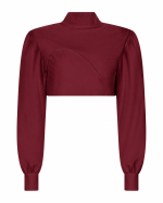 FW-038 | ASYMMETRIC CROPPED BLOUSE WITH WRAP-BACK DETAIL - Image 8