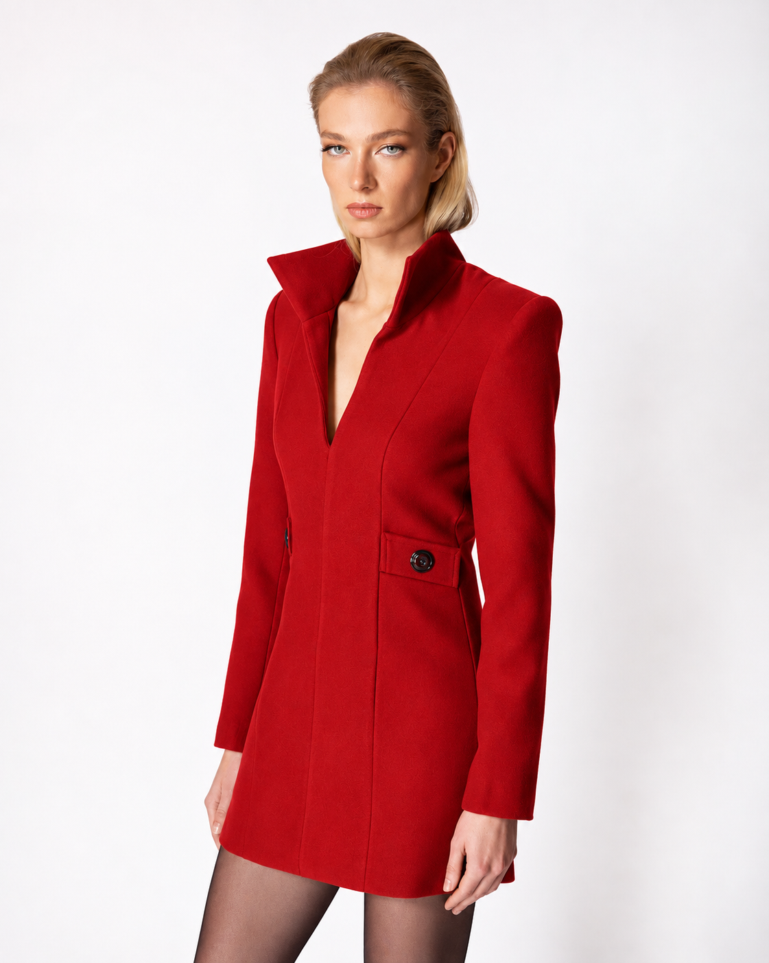 FW043R FW-043 | STRUCTURED TAILORED MINI DRESS - Image 1