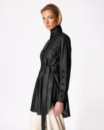 FW-047 | ECO-LEATHER BELTED SHIRT - Image 9