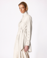 FW-047 | ECO-LEATHER BELTED SHIRT - Image 5