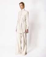 FW-047 | ECO-LEATHER BELTED SHIRT - Image 6