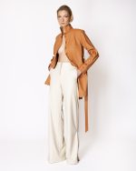 FW-048 | ECO-LEATHER WIDE-LEG TROUSERS