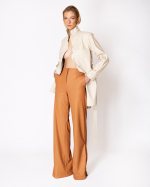 FW-048 | ECO-LEATHER WIDE-LEG TROUSERS - Image 5