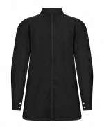 FW-050BW | BLACK SHIRT WITH OFF WHITE GEOMETRIC DETAIL - Image 4