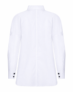 FW-050WB |WHITE SHIRT WITH BLACK GEOMETRIC DETAIL - Image 4