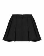 FW-052B | BLACK STRUCTURED MINI SKIRT WITH WIDE WAISTBAND - Image 3