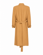 FW-055M | CARAMEL TAN COAT WITH WIDE LAPELS AND CUFF STRAPS - Image 5