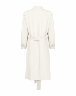 FW-055W | OFF WHITE COAT WITH WIDE LAPELS AND CUFF STRAPS - Image 5