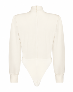 FW-057W | OFF-WHITE CREPE AND STRETCH JERSEY BODYSUIT - Image 3