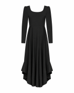 FW-058BR | FITTED MIDI DRESS WITH ASYMMETRIC HEM - Image 8