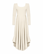 FW-058BR | FITTED MIDI DRESS WITH ASYMMETRIC HEM - Image 5